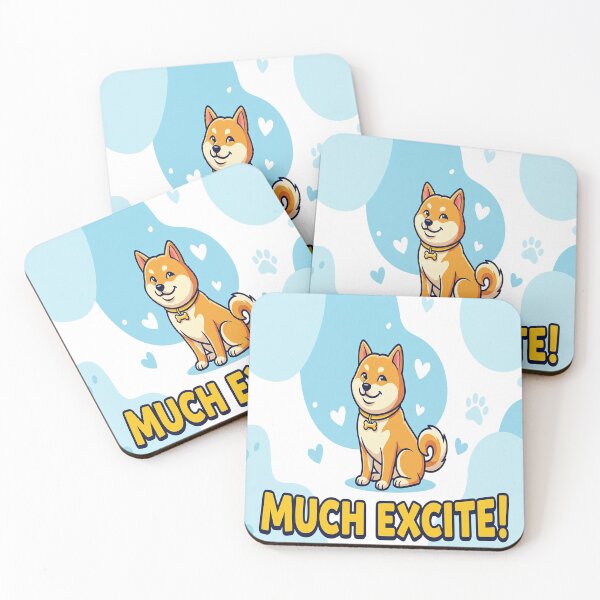 Item preview, Happy Shiba Inu "Much Excite" Vector Art designed and sold by Solomon-Ent-144.