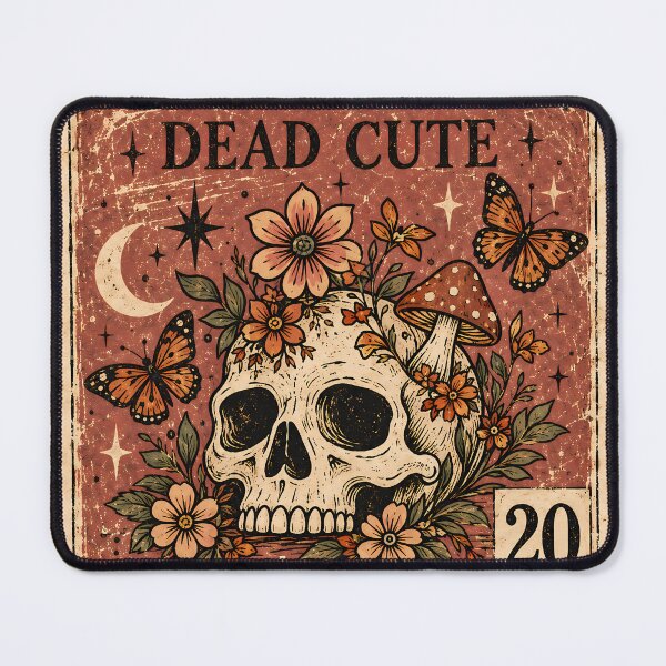 Item preview, Dead Cute Floral Skull Butterfly Vintage Grunge Postage Stamp designed and sold by VIVID COLORS CLUB.