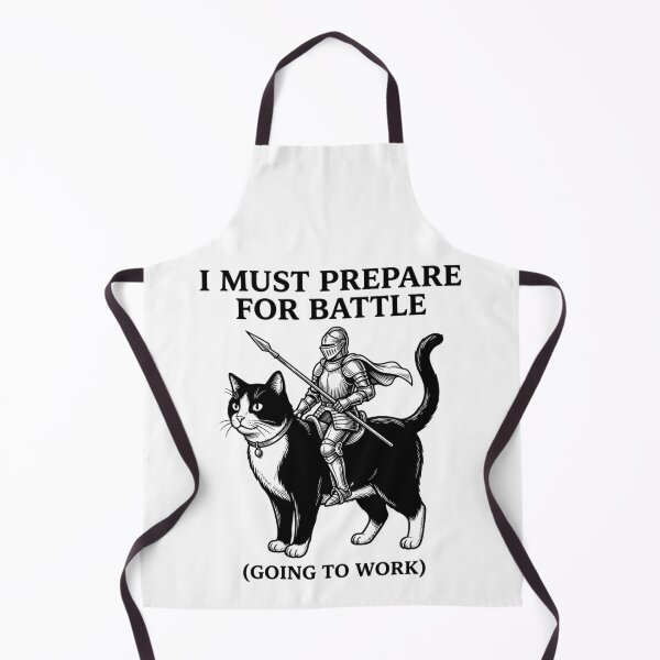 Item preview, Knight Riding Tuxedo Cat Prepare For Battle Going To Work Funny Introvert Workday Humor    designed and sold by raedattia.