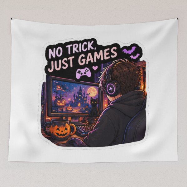 Item preview, No Trick Just Games Gamer Design | PRO Gamer Club Halloween Setup designed and sold by DailyStruggleCo.