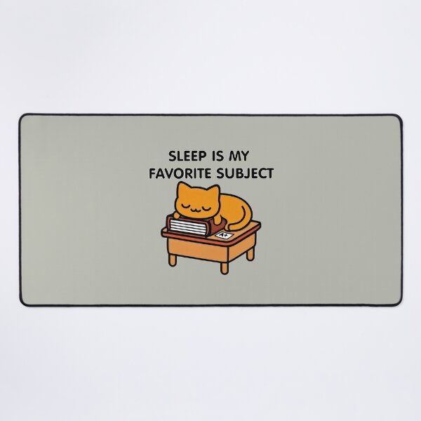 Item preview, Sleep Is My Favorite Subject Cat designed and sold by Aelbrn.