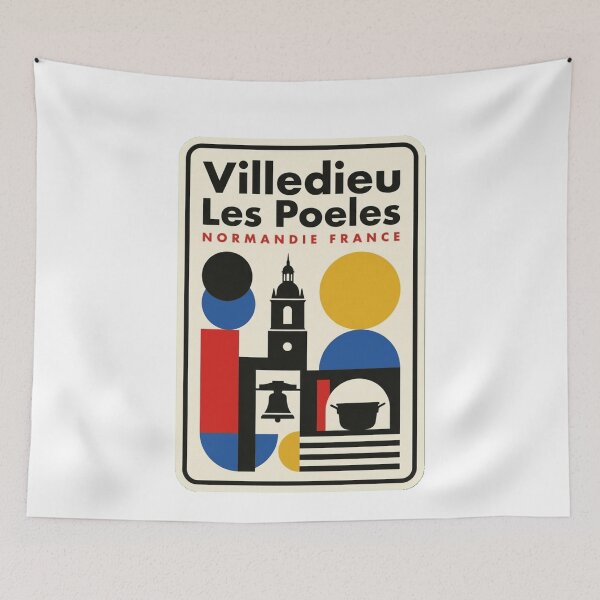Item preview, Retro Villedieu Les Poeles Bauhaus Geometric Skyline designed and sold by k3rstman1.