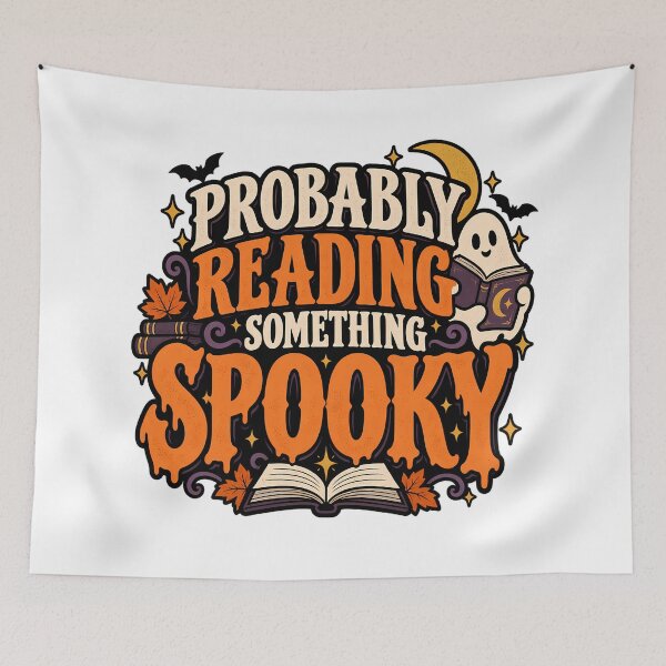Item preview, Probably Reading Something Spooky Ghost designed and sold by Thai Vibe Studio.