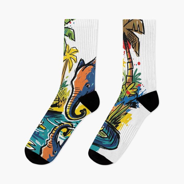 Item preview, Baby Elephant by the Pond Art designed and sold by Merch by Das Design Studio.