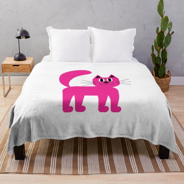 Item preview, Cute Pink Cat – Adorable Funny Feline Cartoon Design for Cat Lovers designed and sold by Ikochane.