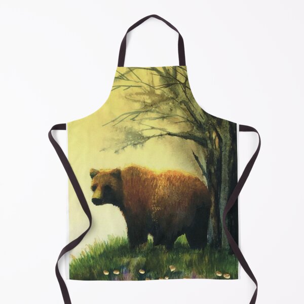 Item preview, Bear in a golden light, original watercolor. designed and sold by aswoa.
