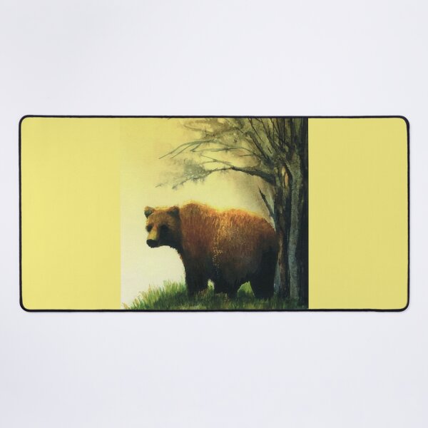 Item preview, Bear in a golden light, original watercolor. designed and sold by aswoa.