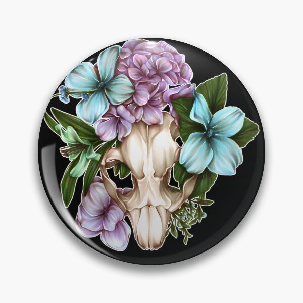 Item preview, Beaver Skull with Floral Elements Artistic Design for Nature Lovers designed and sold by Nishant Turekar.