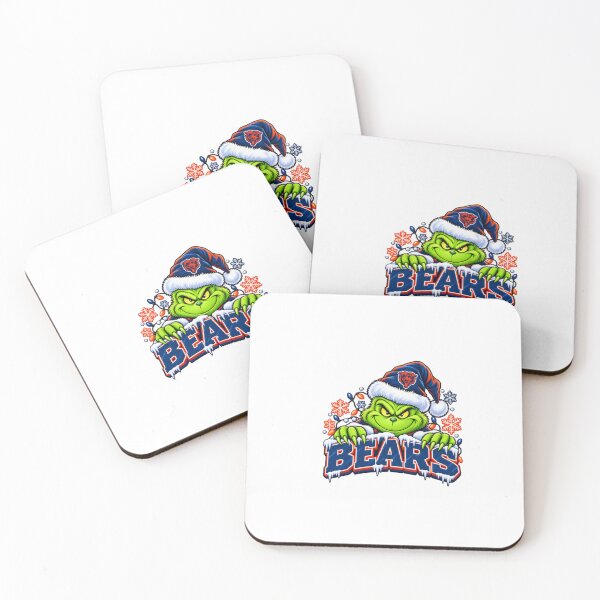 Item preview, Grinch Chicago Football Christmas Holiday Fan designed and sold by DorkStarMedia.