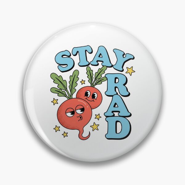 Item preview, Stay Rad Radish Pun Retro 1930s Rubber Hose Cartoon Gardening Veggie Humor Graphic    designed and sold by raedattia.