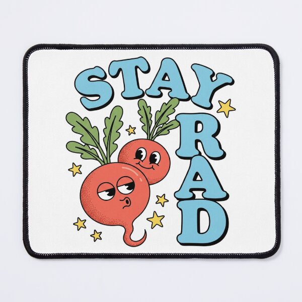 Item preview, Stay Rad Radish Pun Retro 1930s Rubber Hose Cartoon Gardening Veggie Humor Graphic designed and sold by raedattia.