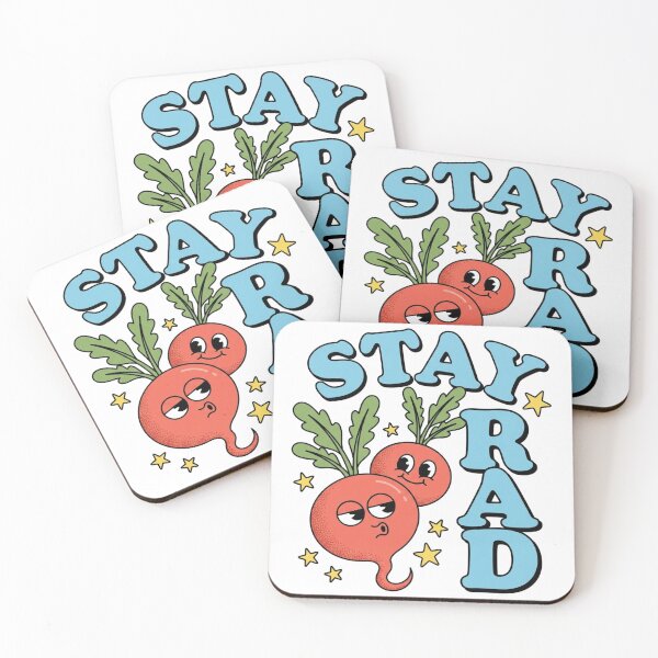 Item preview, Stay Rad Radish Pun Retro 1930s Rubber Hose Cartoon Gardening Veggie Humor Graphic    designed and sold by raedattia.