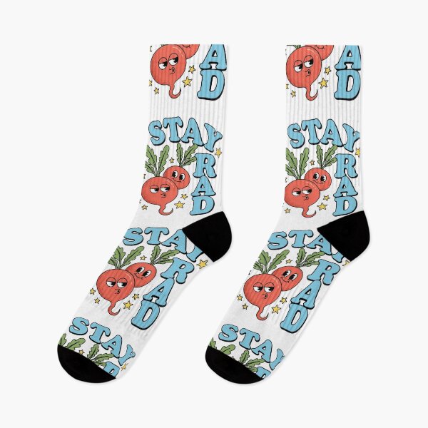 Item preview, Stay Rad Radish Pun Retro 1930s Rubber Hose Cartoon Gardening Veggie Humor Graphic    designed and sold by raedattia.
