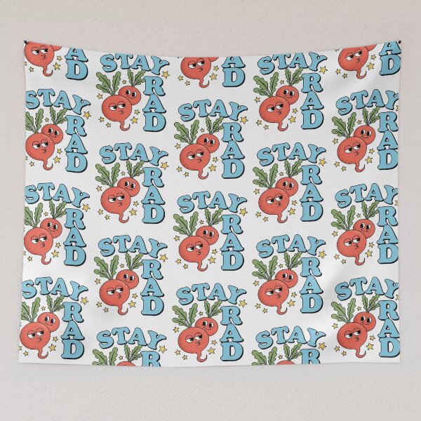 Item preview, Stay Rad Radish Pun Retro 1930s Rubber Hose Cartoon Gardening Veggie Humor Graphic    designed and sold by raedattia.