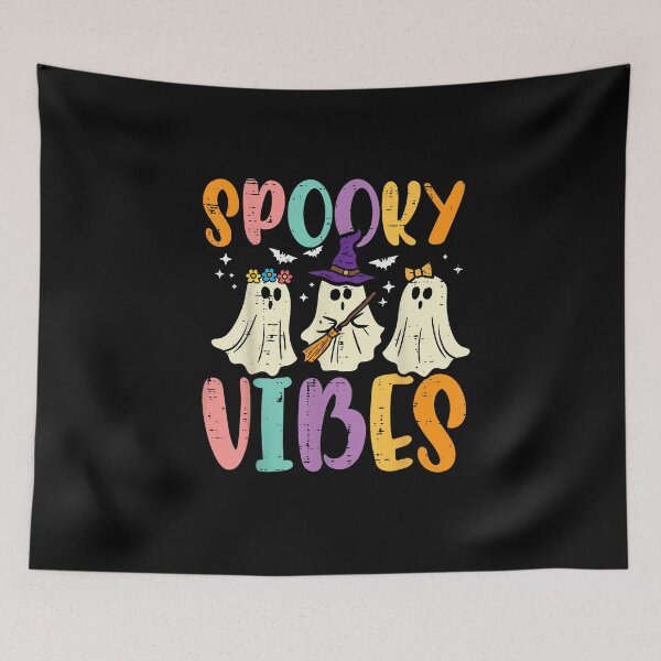 Item preview, Spooky Vibes Cute Ghosts Retro Halloween Matching Group Shirt designed and sold by MandrakeCreati.