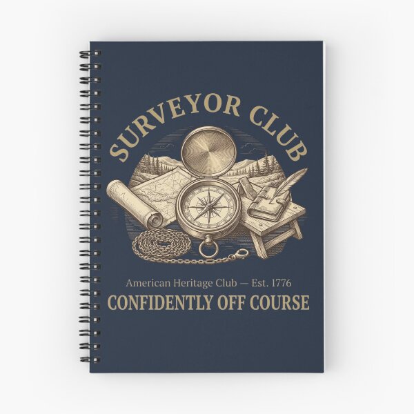 Item preview, Surveyor Club Confidently Off Course Badge designed and sold by CalmCapy Co.