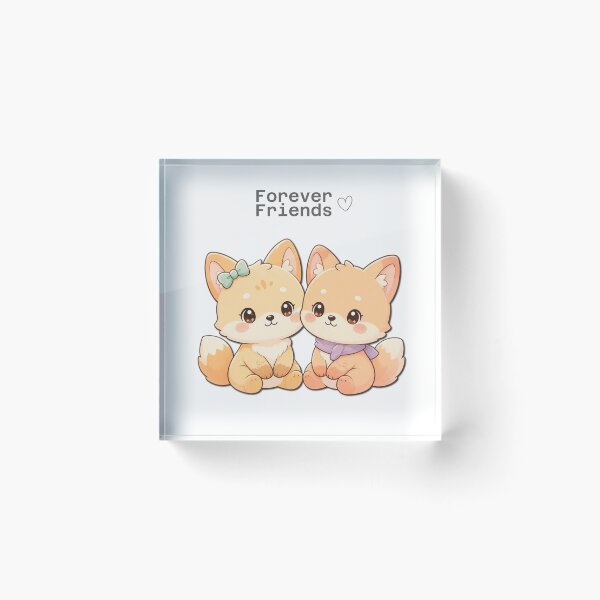 Item preview, Cute Fox Forever Friends – Adorable Best Friends designed and sold by lunadesignsmoon.