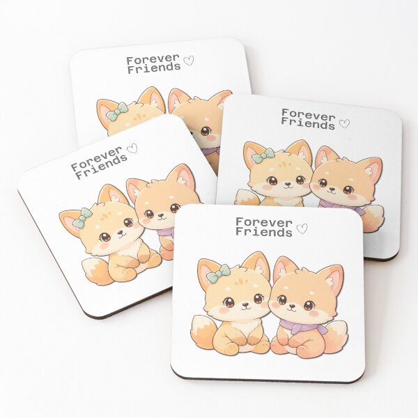Item preview, Cute Fox Forever Friends – Adorable Best Friends designed and sold by lunadesignsmoon.
