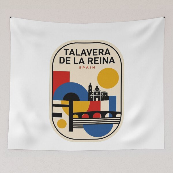 Item preview, Retro Talavera De La Reina Bauhaus Geometric Skyline designed and sold by k3rstman1.