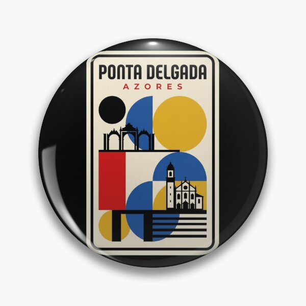 Item preview, Retro Ponta Delgada Bauhaus Geometric Skyline designed and sold by k3rstman1.