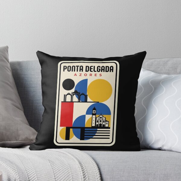 Item preview, Retro Ponta Delgada Bauhaus Geometric Skyline designed and sold by k3rstman1.