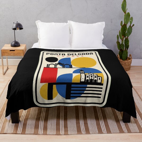Item preview, Retro Ponta Delgada Bauhaus Geometric Skyline designed and sold by k3rstman1.