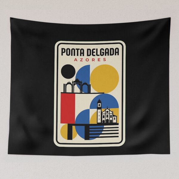 Artikelvorschau, Retro Ponta Delgada Bauhaus Geometrische Skyline entworfen und verkauft von k3rstman1.