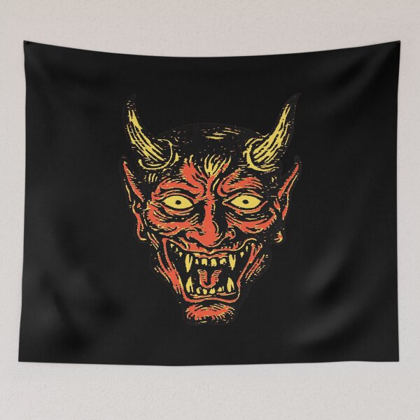 Item preview, Devil Head Traditional Tattoo Flash Graphic designed and sold by trajeado14.