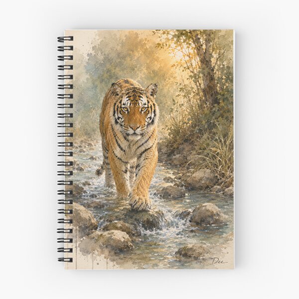 Item preview, Bengal Tiger in Indian Forest Stream - Landscape designed and sold by Island Pace Design.
