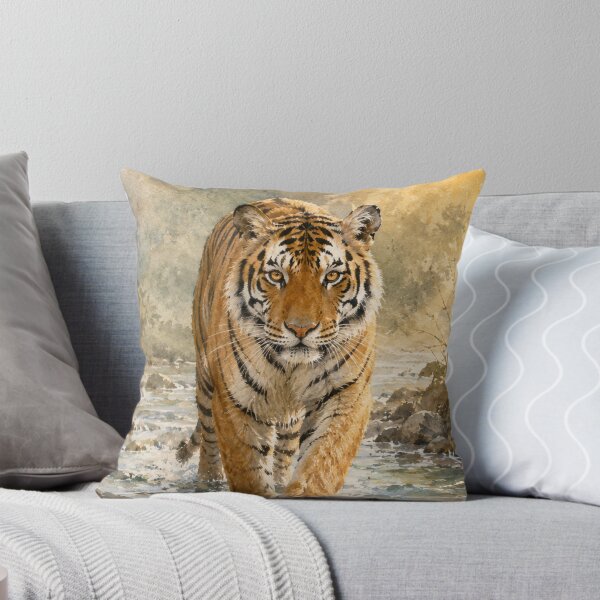 Item preview, Bengal Tiger in Indian Forest Stream - Landscape designed and sold by Island Pace Design.