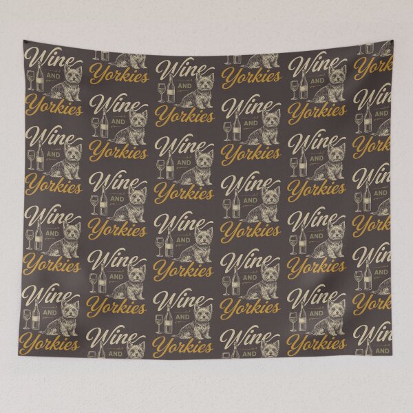 Item preview, Wine and Yorkshire Classic - Yorkie Owner Gift Shirt designed and sold by PrintSpire Studios.