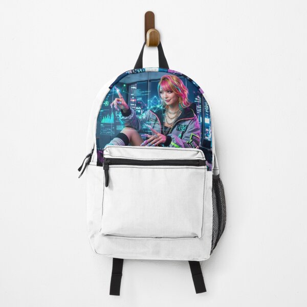 Item preview, Neo-Tokyo Cyber Gyaru Hacker - Holographic Data Interface designed and sold by Zen Motif Japan.