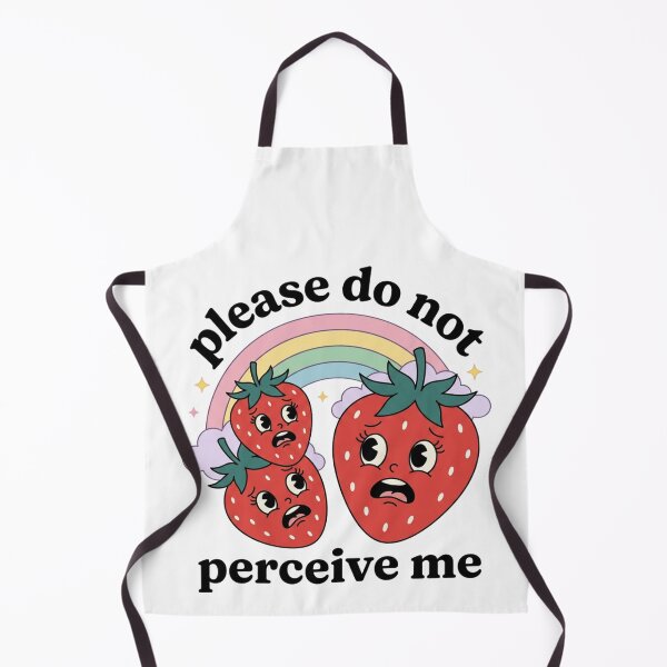 Item preview, Please Do Not Perceive Me Anxious Strawberries Retro Pastel Rainbow Introvert Humor Graphic designed and sold by raedattia.