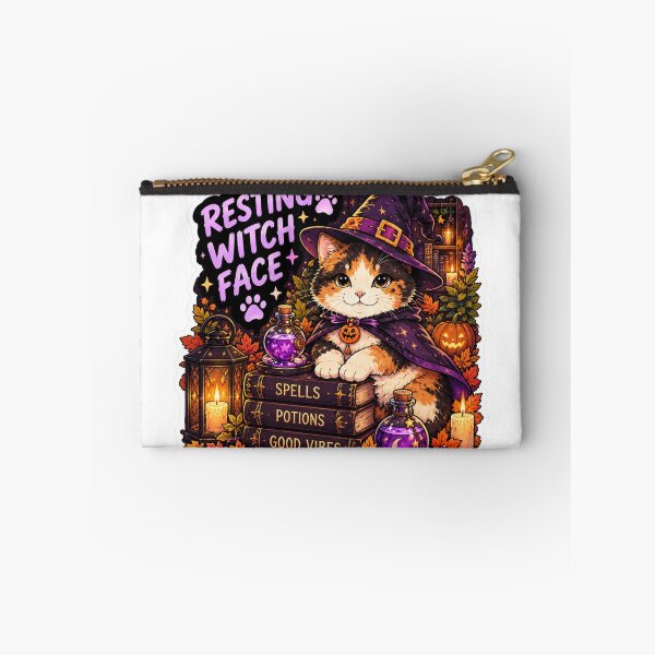 Item preview, Resting Witch Face Calico Cat Design | Chaos Cat Club Halloween Witch designed and sold by DailyStruggleCo.