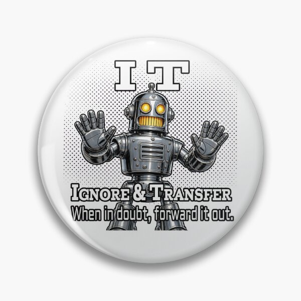 Item preview, Ignore & Transfer — Retro Robot IT Tech Humor designed and sold by A-T-H.
