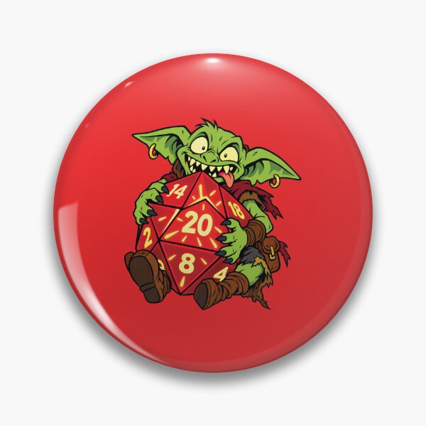 Item preview, Critical Hit Manic Goblin D20 Dice Tabletop RPG designed and sold by KAYJAY DESIGNS.