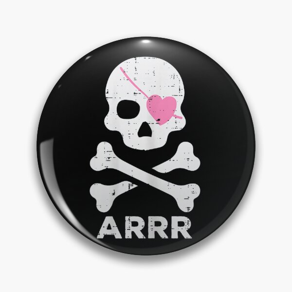 Item preview, Arrr Pirate Heart Eyepatch Skull Bones Cute Halloween Shirt designed and sold by Minranshop.
