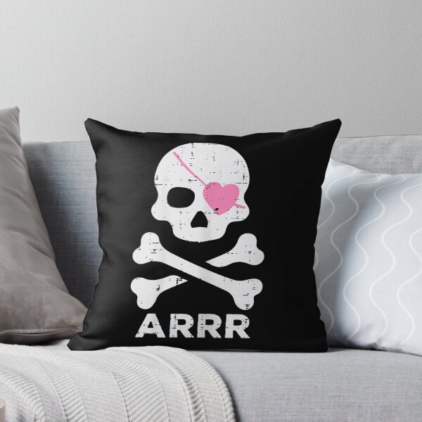 Item preview, Arrr Pirate Heart Eyepatch Skull Bones Cute Halloween Shirt designed and sold by Minranshop.