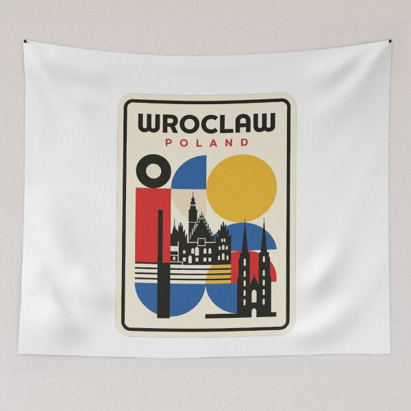Item preview, Retro Wroclaw Bauhaus Geometric Skyline designed and sold by k3rstman1.
