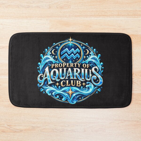 Artikelvorschau, Eigentum des Aquarius Club – Himmlische Tierkreiszeichen-Typografie entworfen und verkauft von MetaModel Editions.