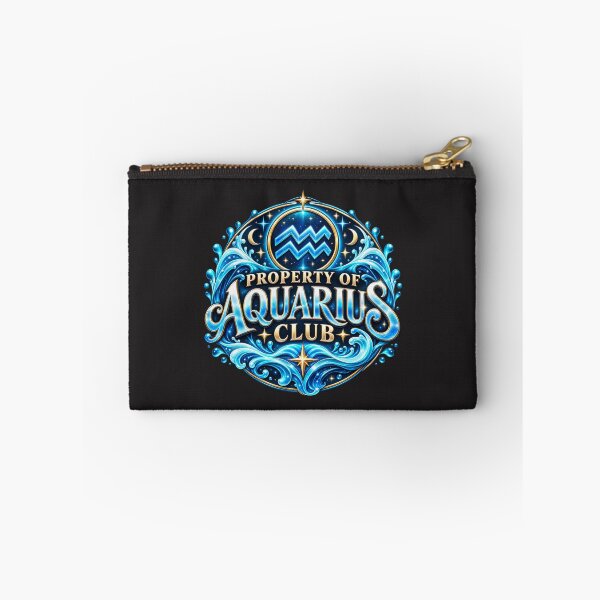 Item preview, Property of Aquarius Club – Celestial Zodiac Typography designed and sold by MetaModel Editions.