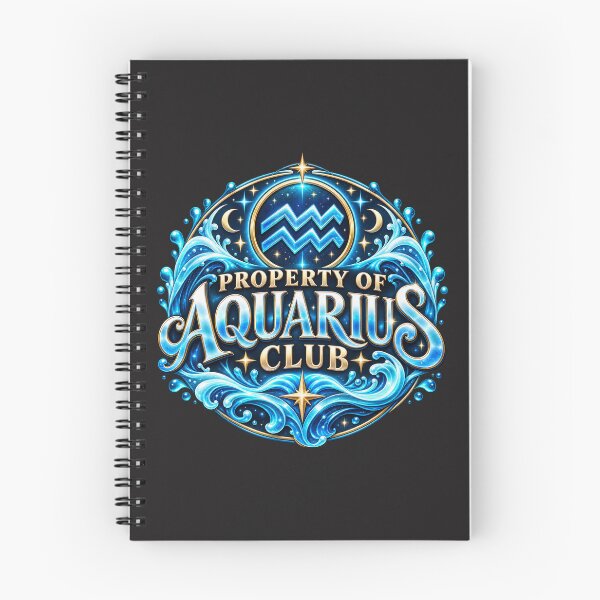 Item preview, Property of Aquarius Club – Celestial Zodiac Typography designed and sold by MetaModel Editions.