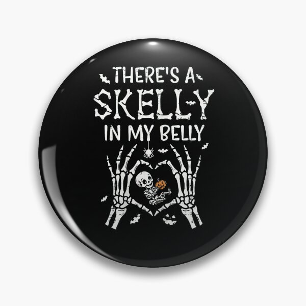 Item preview, There's A Skelly In My Belly Pregnant Skeleton Halloween Shirt designed and sold by SChouseclothing.