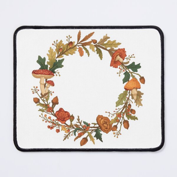 Item preview, Autumn Woodland Mushroom Wreath Autumn Leaves designed and sold by OlesiaCraft.