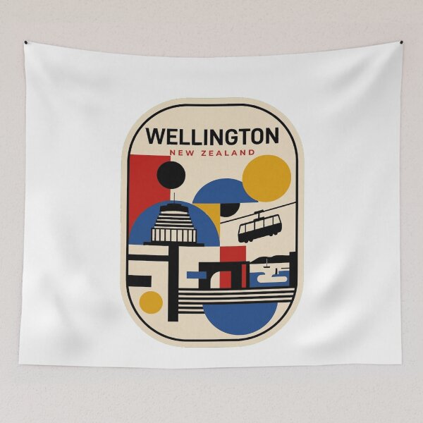 Item preview, Retro Wellington Bauhaus Geometric Skyline designed and sold by k3rstman1.