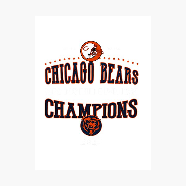 Item preview, Diseño de balón de fútbol americano de estilo vintage de los Chicago Bears, campeones de la NFC Norte. designed and sold by Daniel Caspi.