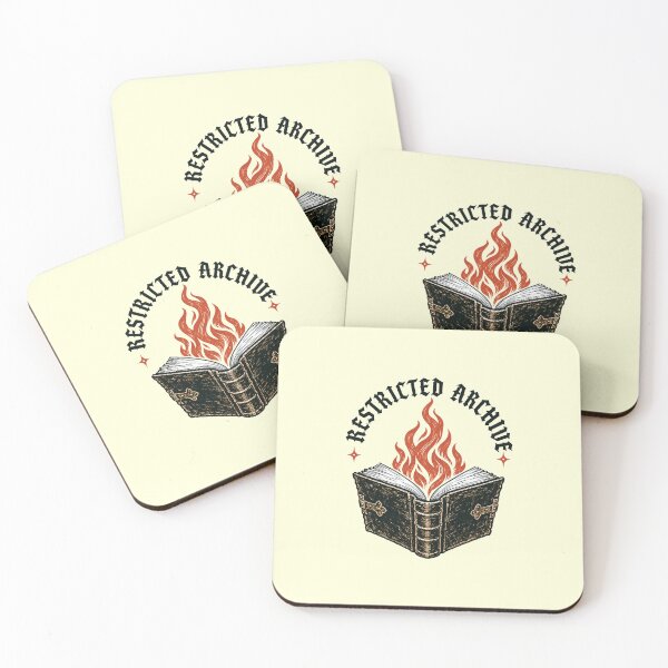 Item preview, Restricted Archive Flaming Spellbook Dark Academia Banned Books designed and sold by KAYJAY DESIGNS.