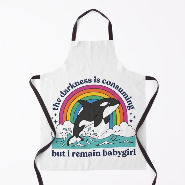 Item preview, The Darkness Is Consuming But I Remain Babygirl Orca Killer Whale Retro Rainbow Meme Graphic    designed and sold by raedattia.