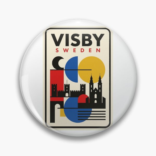 Item preview, Retro Visby Bauhaus Geometric Skyline designed and sold by k3rstman1.