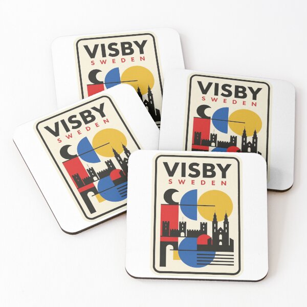 Item preview, Retro Visby Bauhaus Geometric Skyline designed and sold by k3rstman1.